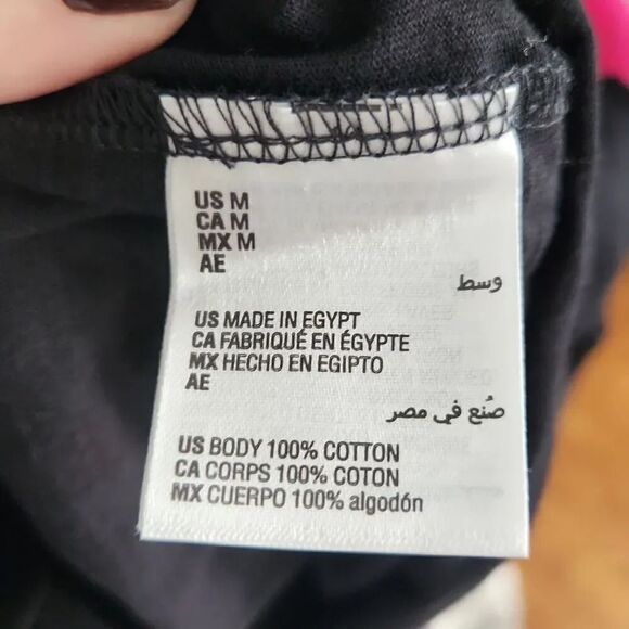 Style & Co Ladies Size Medium Black Rolled Sleeve Button Down Top - Picture 6 of 6